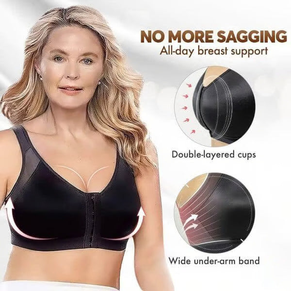 š„Front closure design, easy to put on and take off,Multifunctional Support Shaping Posture Corrector Wireless bra (with adjustable shoulder straps)