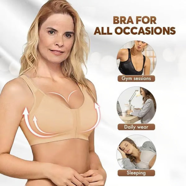 š„Front closure design, easy to put on and take off,Multifunctional Support Shaping Posture Corrector Wireless bra (with adjustable shoulder straps)