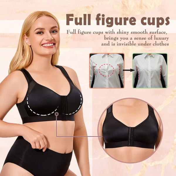 š„Front closure design, easy to put on and take off,Multifunctional Support Shaping Posture Corrector Wireless bra (with adjustable shoulder straps)