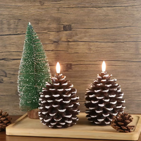 🎁🎄Early Christmas Promotion✨Flameless Pinecone Candles