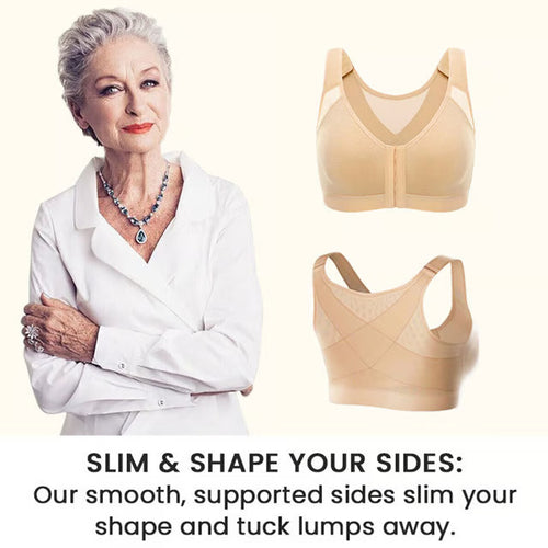 🔥Front closure design, easy to put on and take off,Multifunctional Support Shaping Posture Corrector Wireless bra (with adjustable shoulder straps)