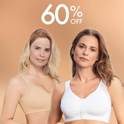 🔥Front closure design, easy to put on and take off,Multifunctional Support Shaping Posture Corrector Wireless bra (with adjustable shoulder straps)