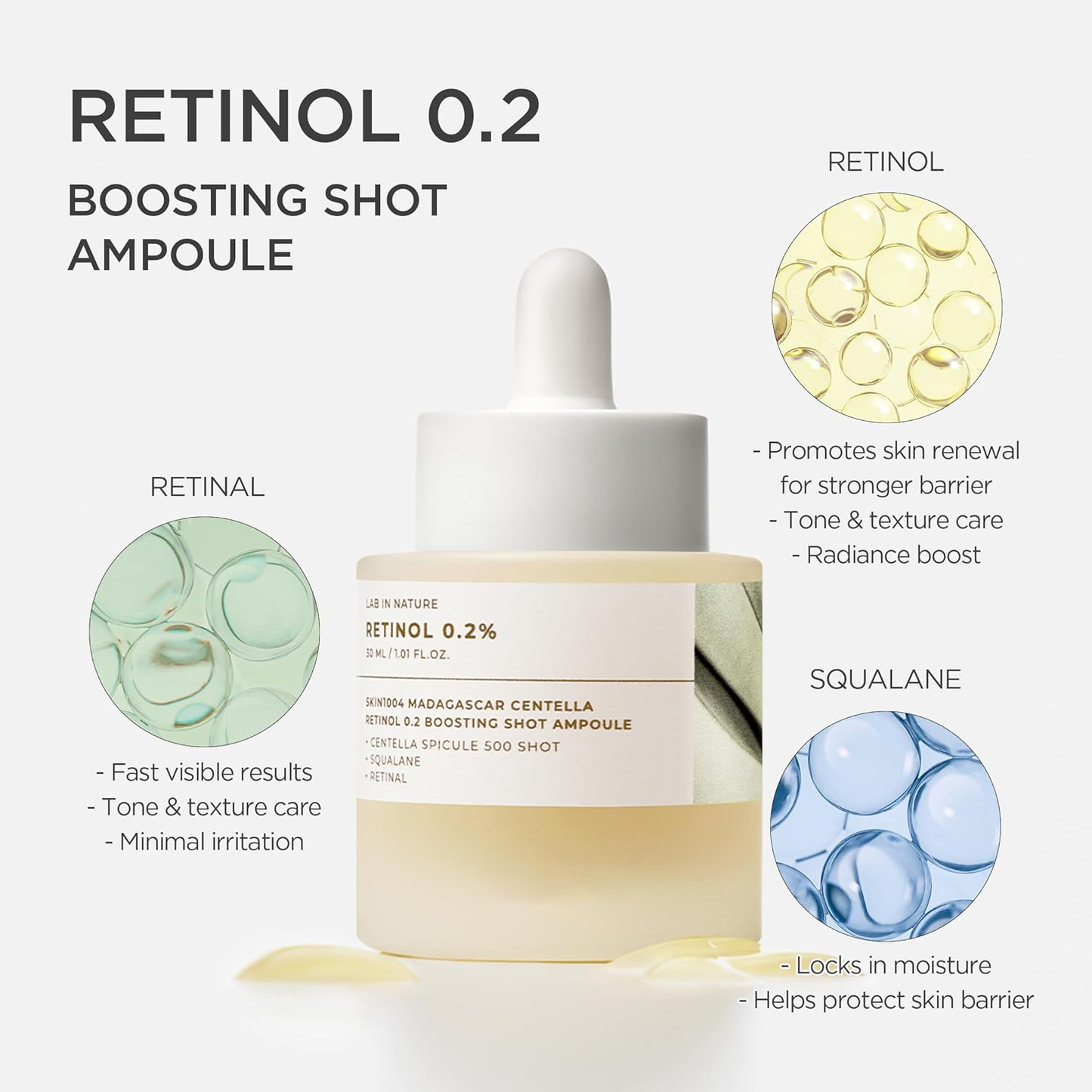 Madagascar Centella Retinol 0.2 Boosting Shot Ampoule 30 ml