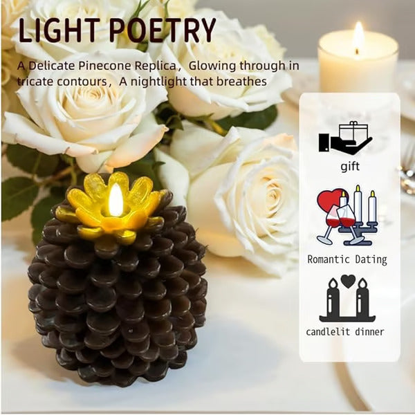🎁🎄Early Christmas Promotion✨Flameless Pinecone Candles