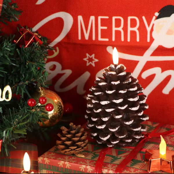 🎁🎄Early Christmas Promotion✨Flameless Pinecone Candles