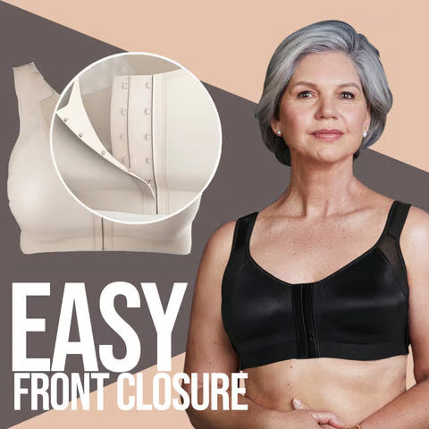 🔥Front closure design, easy to put on and take off,Multifunctional Support Shaping Posture Corrector Wireless bra (with adjustable shoulder straps)