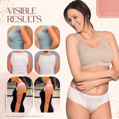 🔥Front closure design, easy to put on and take off,Multifunctional Support Shaping Posture Corrector Wireless bra (with adjustable shoulder straps)