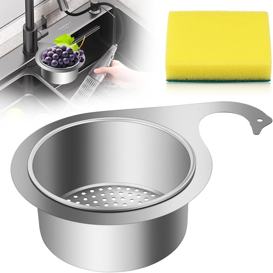 🎁Stainless steel drain basket for kitchen sink