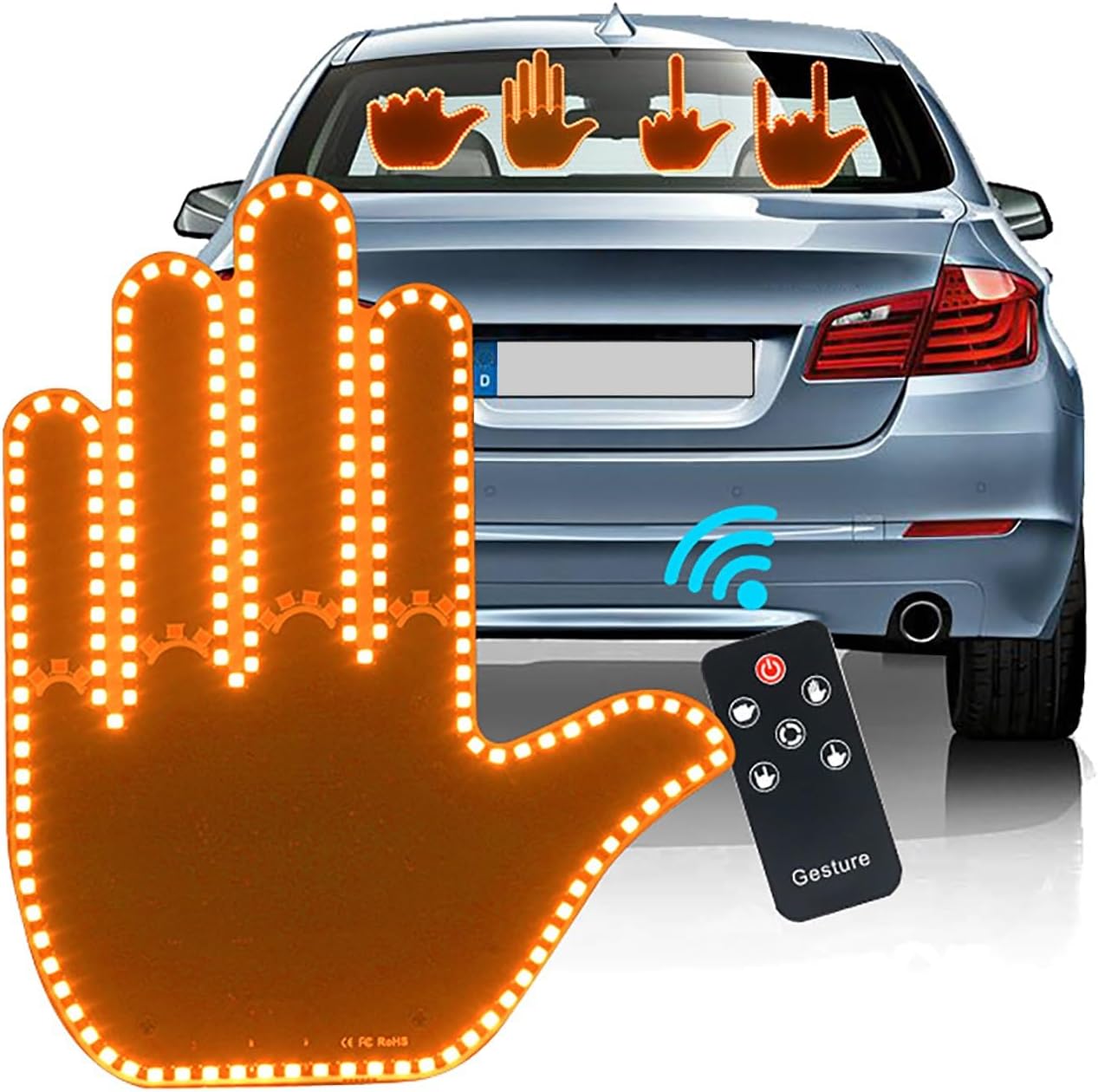 Car Finger Light with Remote