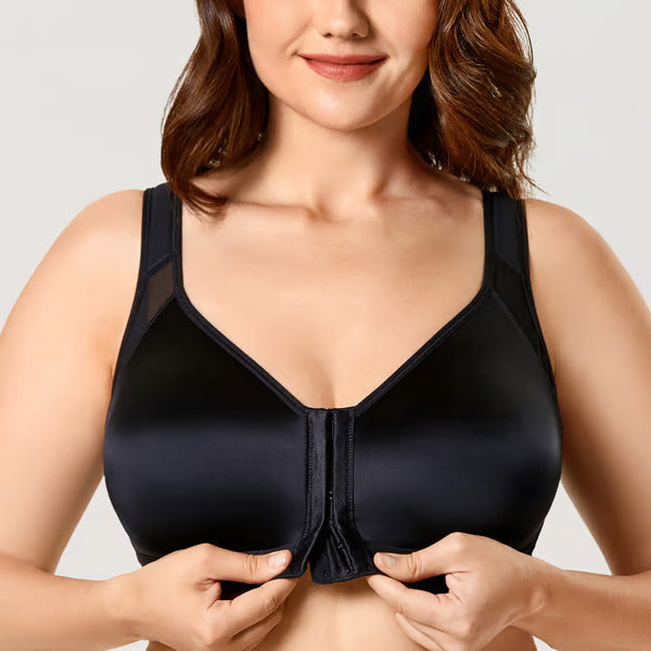🔥Front closure design, easy to put on and take off,Multifunctional Support Shaping Posture Corrector Wireless bra (with adjustable shoulder straps)