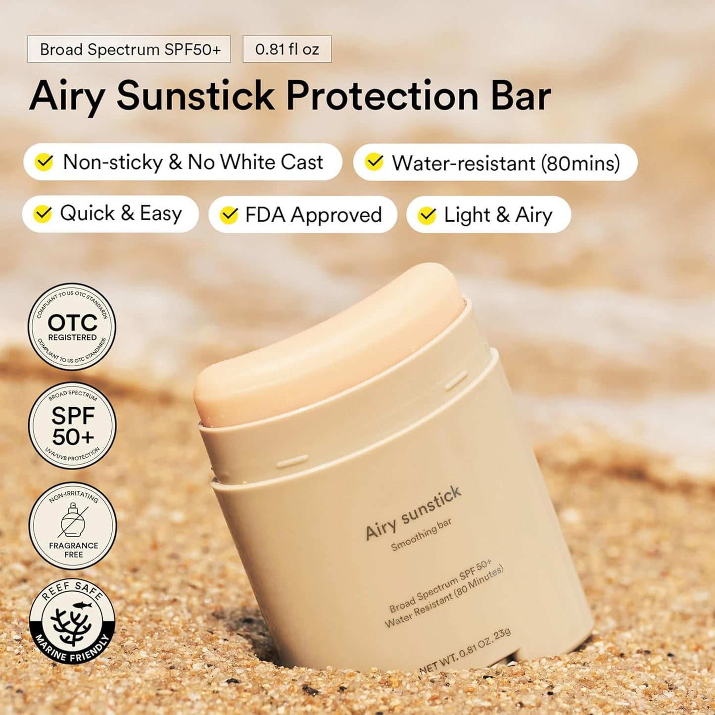 Suncreen Stick Suncare Sunblock, Water resistant