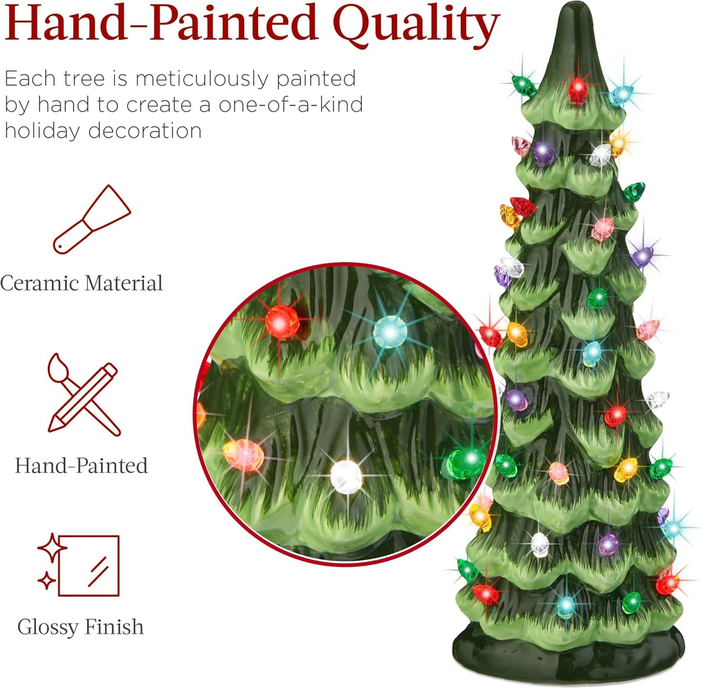 🎄Retro hand-painted tabletop Christmas trees