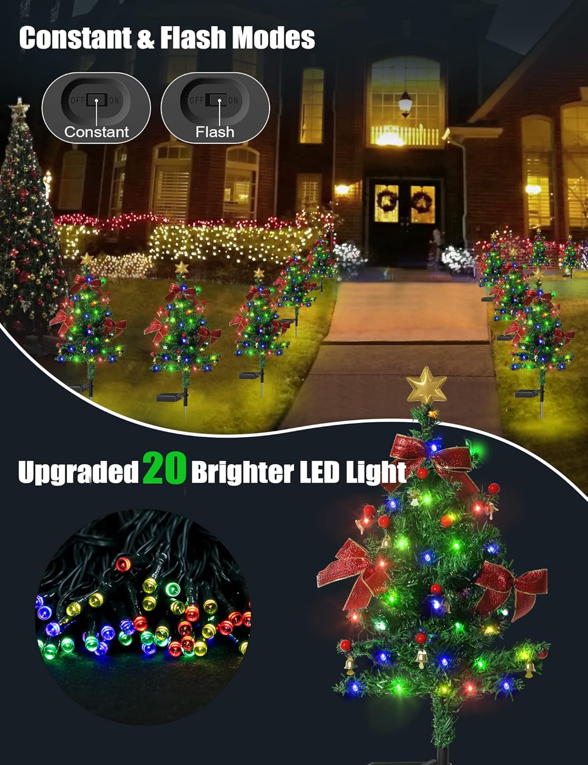 Solar Christmas Trees Lights