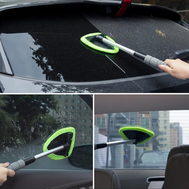 🔥Microfiber Car Windshield Cleaning Tool with Extendable Handle