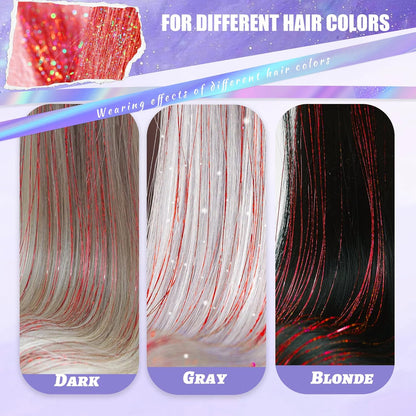 12-Piece 20.5-Inch Clip-In Tinsel Hair