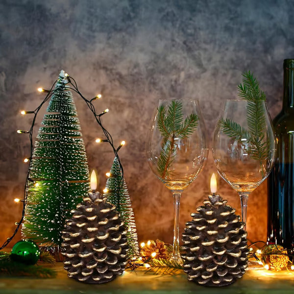 🎁🎄Early Christmas Promotion✨Flameless Pinecone Candles