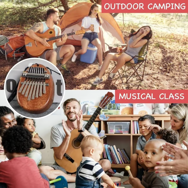 🎁Promotion -46% OFF 🎁 - Kalimba 8 Key exquisite Finger Thumb Piano💕