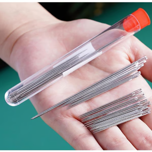 🧵34PCS Big Eye Steel Needles Set ✨Long & Thin Handmade Quilting & Sewing Needles Kit for DIY Sewing Projects