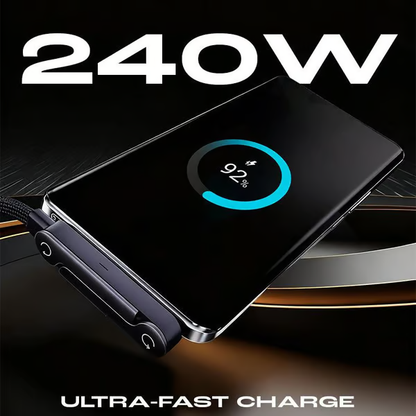 ⚡️240w super fast charging📱Invisible Holder Charger Cable with Stand