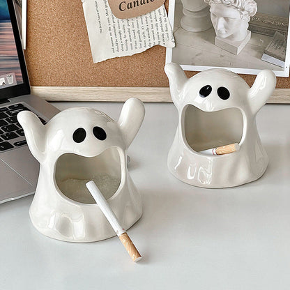 Ceramic Ghost Decor Candlestick
