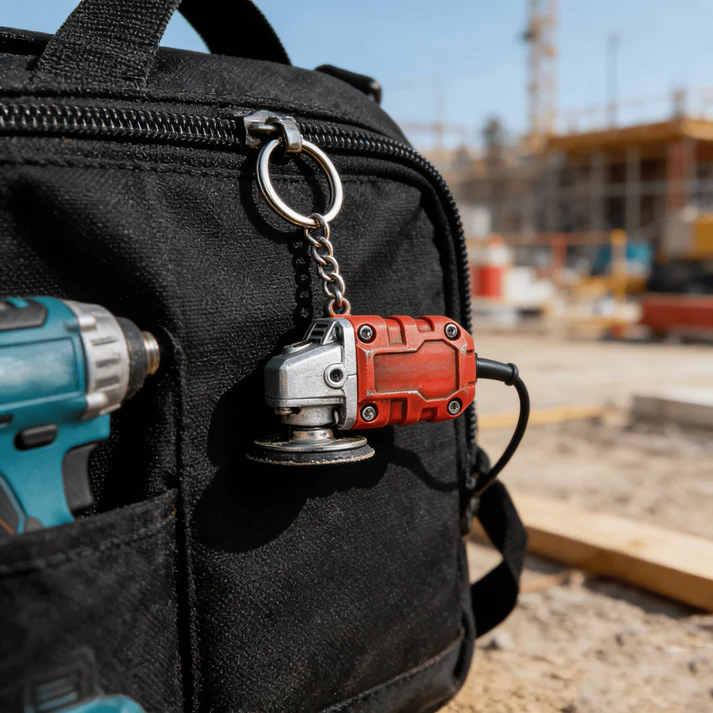 🛠️2-in-1 Mini Grinder Keychain: On-the-Go Smoothing Tool + Tool Enthusiast Collectible