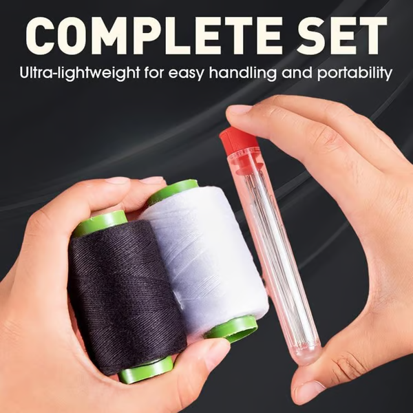 🧵34PCS Big Eye Steel Needles Set ✨Long & Thin Handmade Quilting & Sewing Needles Kit for DIY Sewing Projects